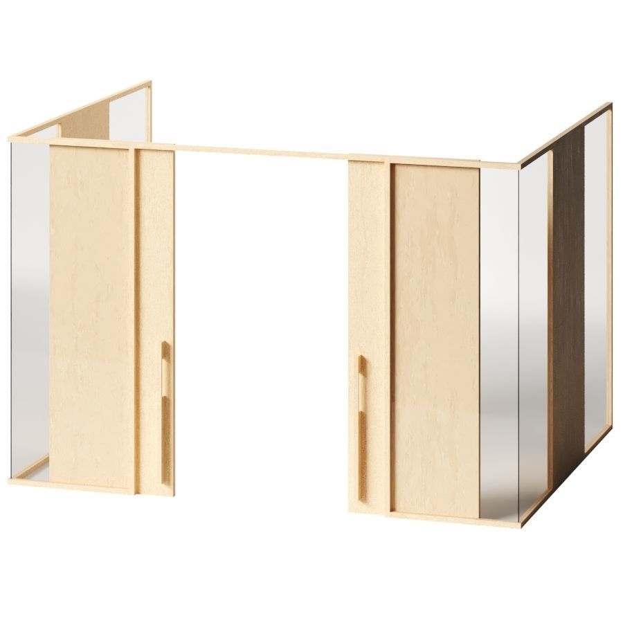 Citterio WOOD WALL - partition wall 3D model_1