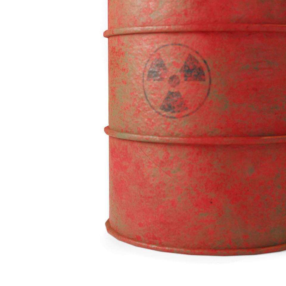 Low Poly Oil Barrel Low-poly 3D model_3