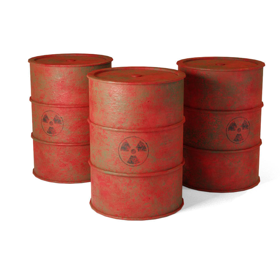 Low Poly Oil Barrel Low-poly 3D model_1