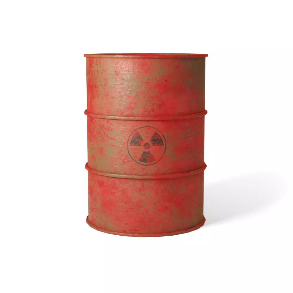 Low Poly Oil Barrel Low-poly 3D model_0