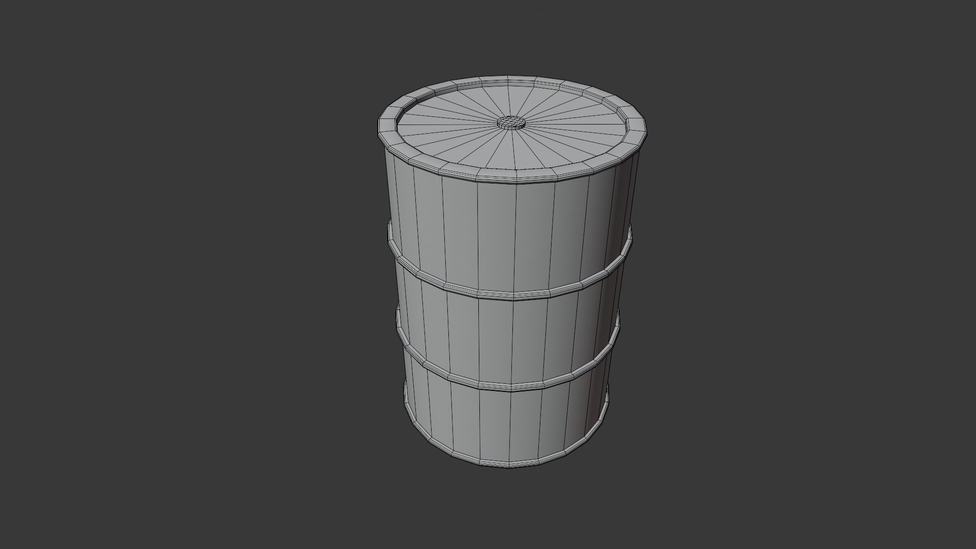 Low Poly Oil Barrel Low-poly 3D model_4