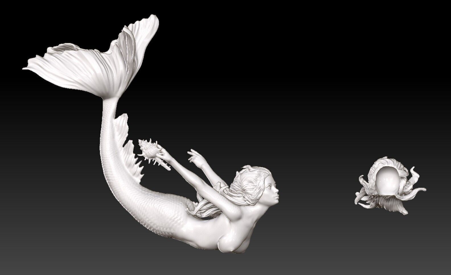 Mermaid 3D print model_17