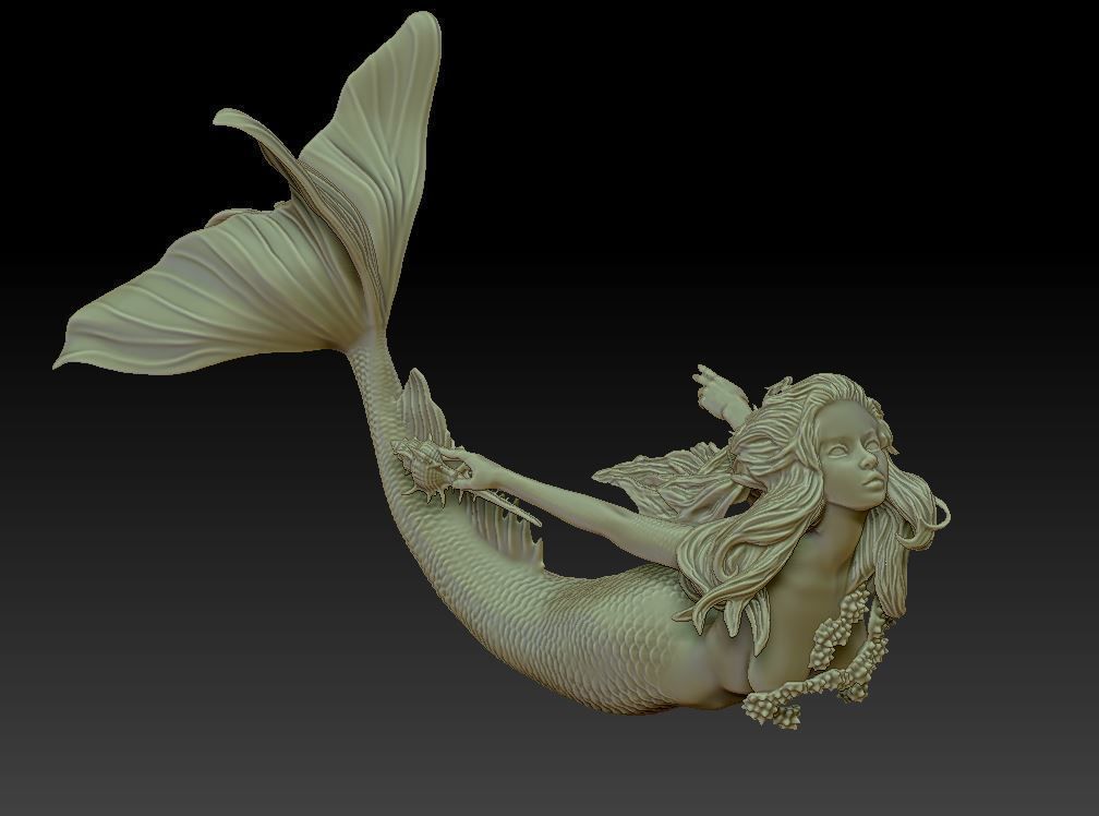 Mermaid 3D print model_10