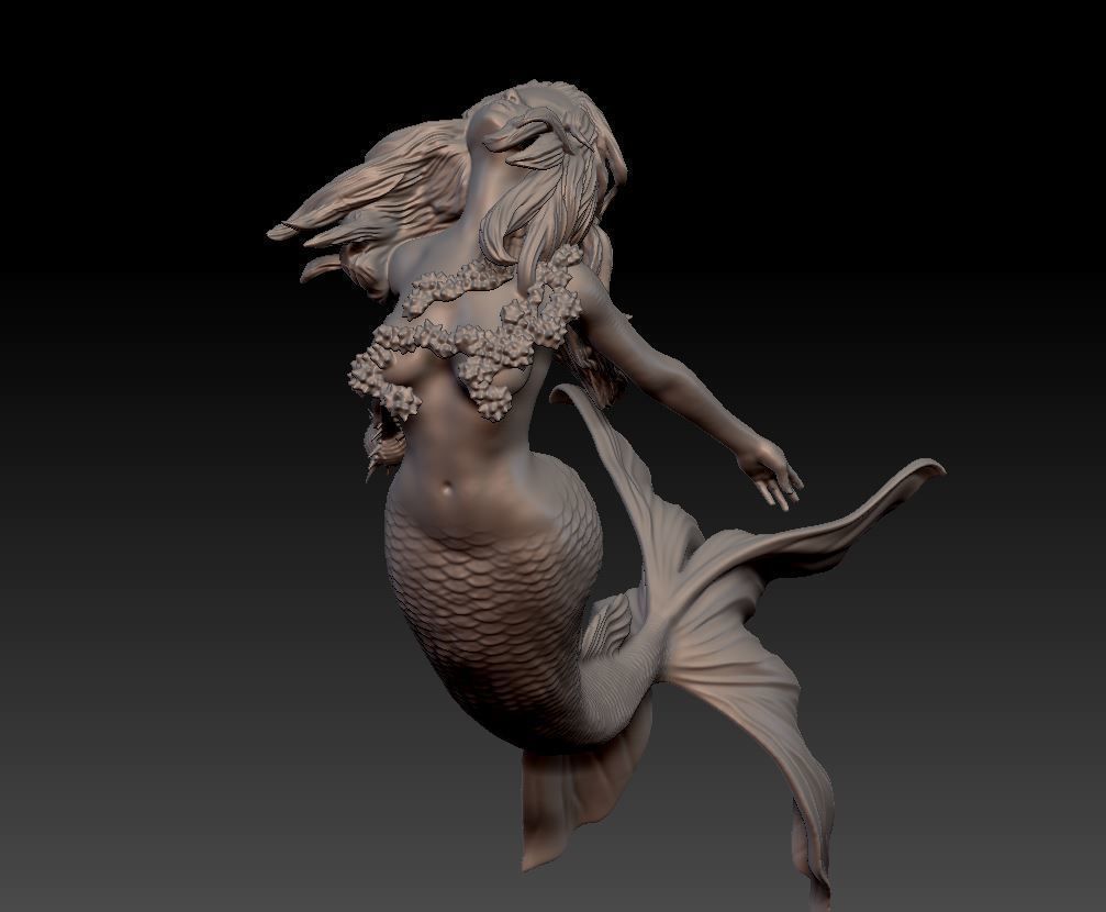 Mermaid 3D print model_7