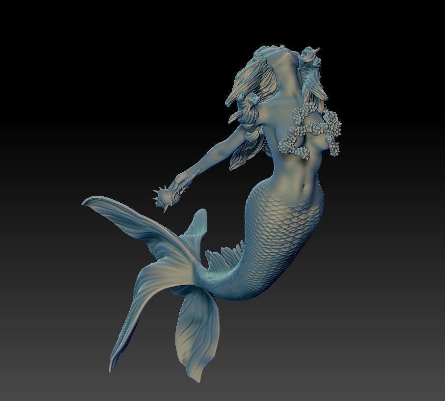 Mermaid 3D print model_1