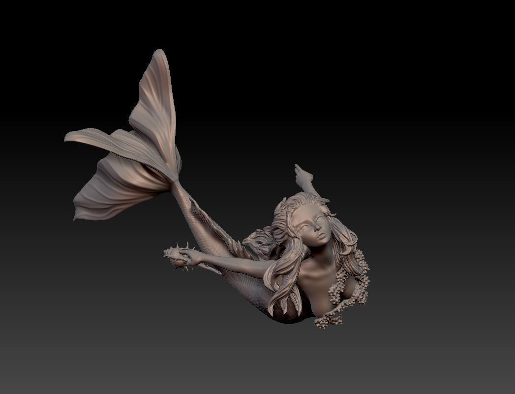 Mermaid 3D print model_5