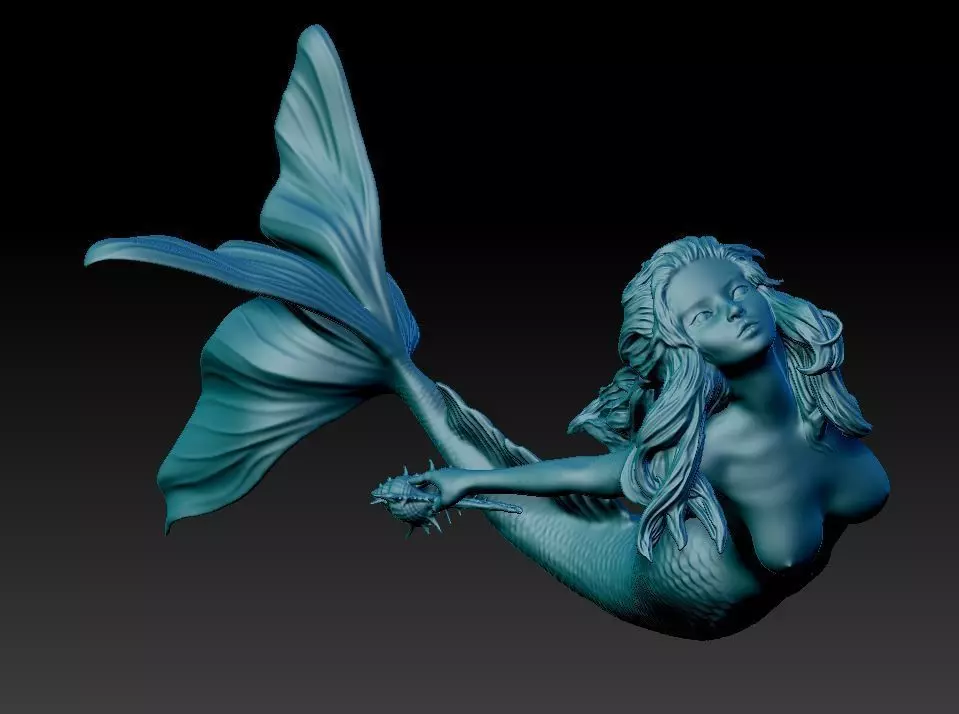 Mermaid 3D print model_0