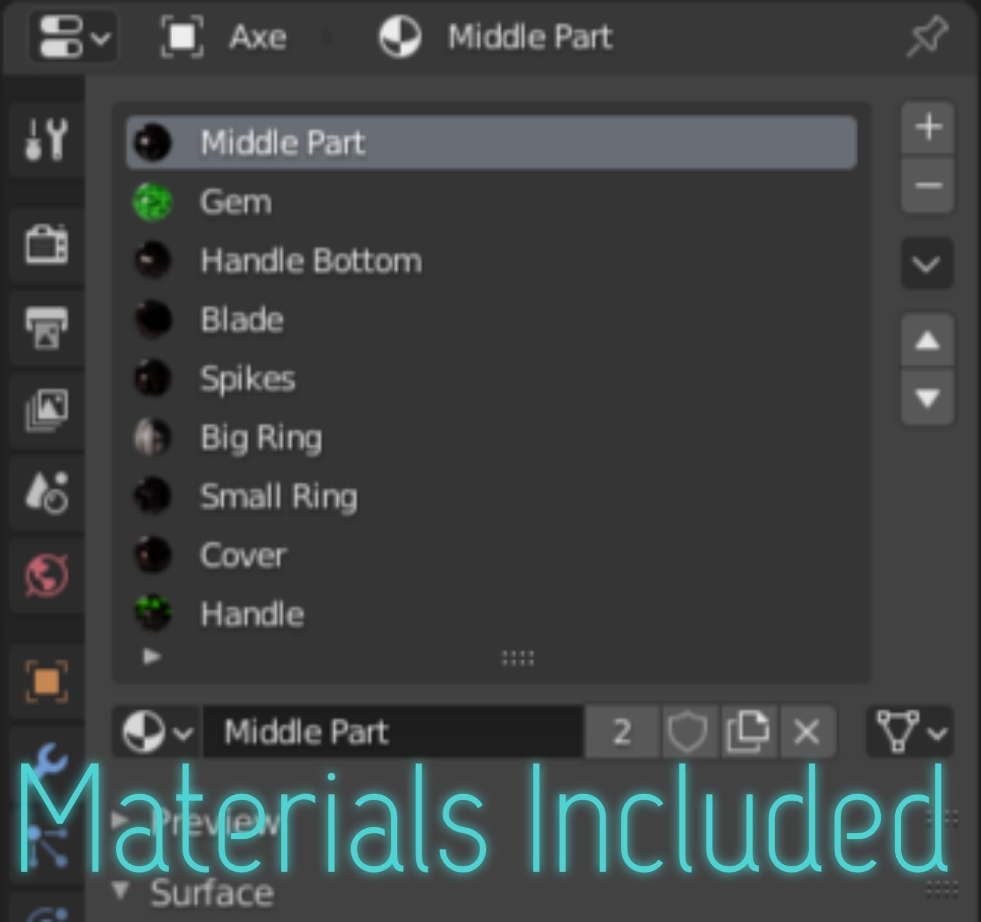 Double Sided Viking Axe Low-poly 3D model_9