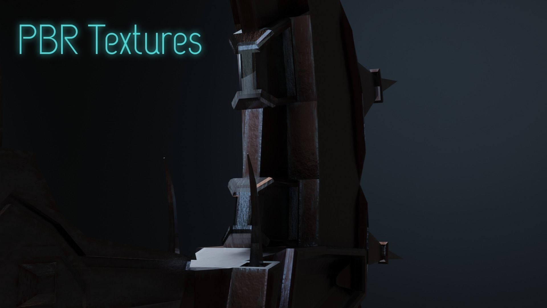 Double Sided Viking Axe Low-poly 3D model_4