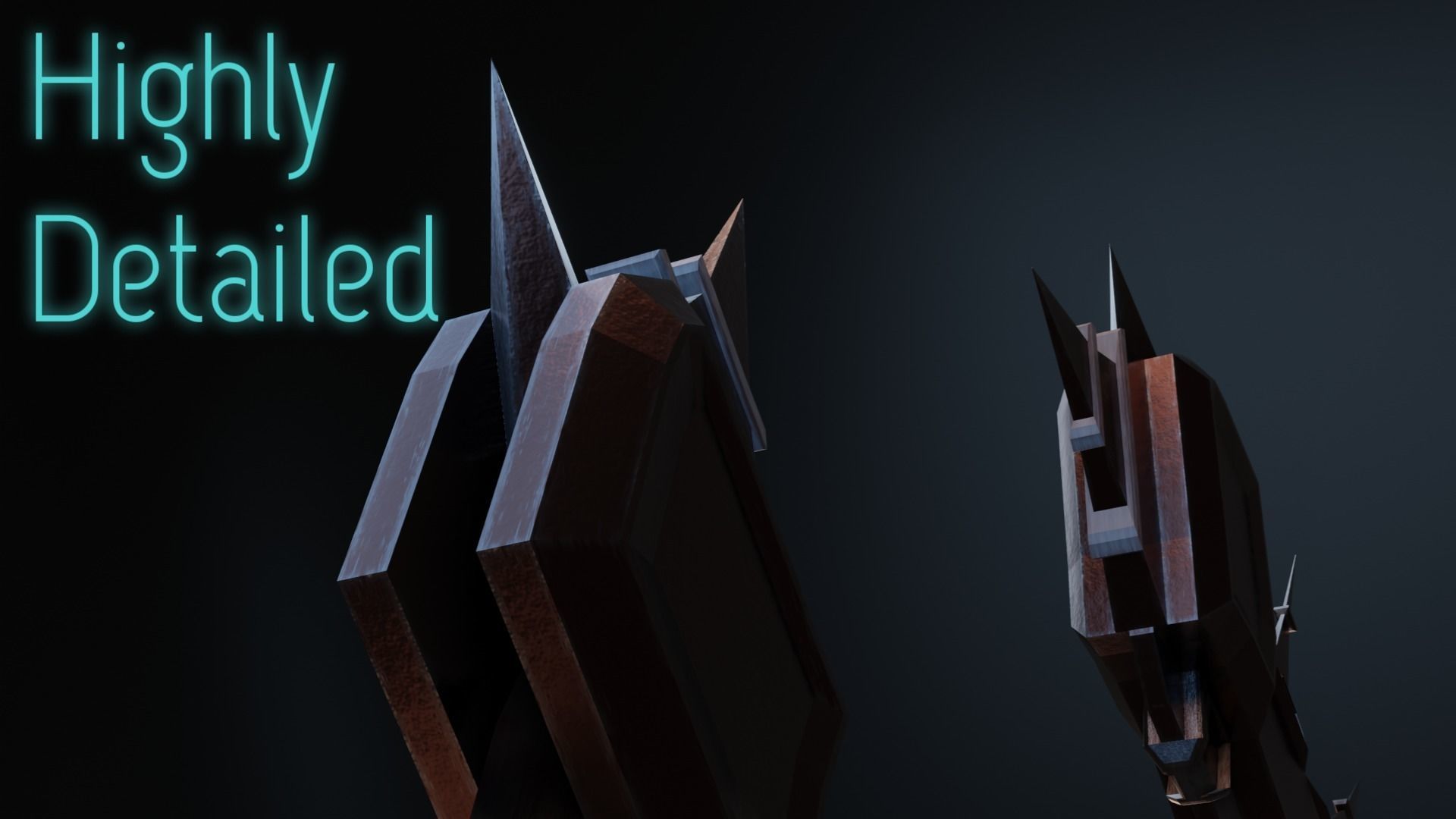 Double Sided Viking Axe Low-poly 3D model_7