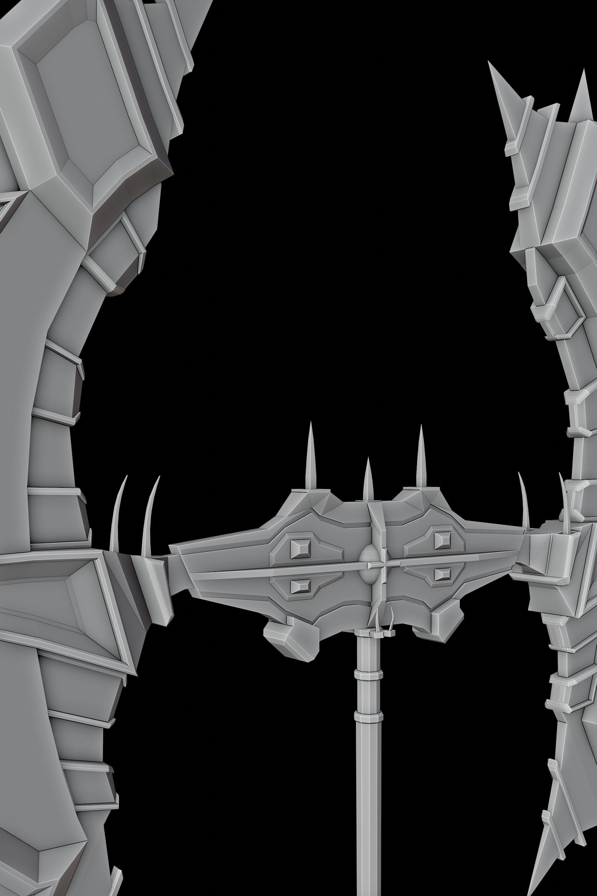 Double Sided Viking Axe Low-poly 3D model_11