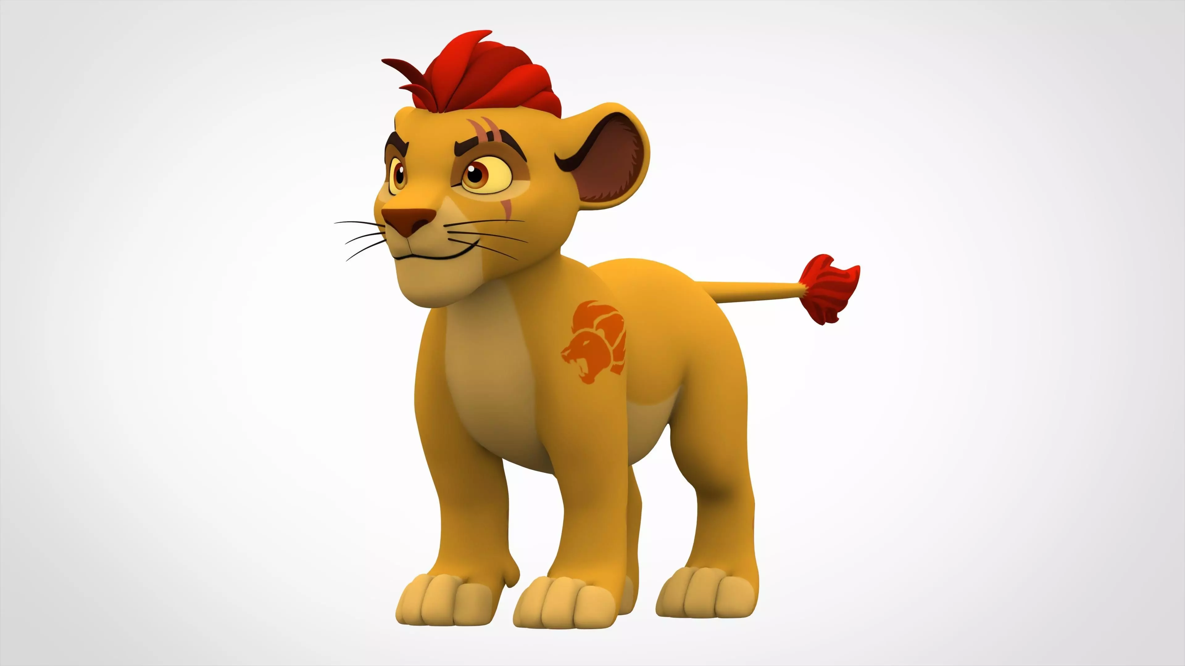 Kion Cub Low-poly 3D model_0