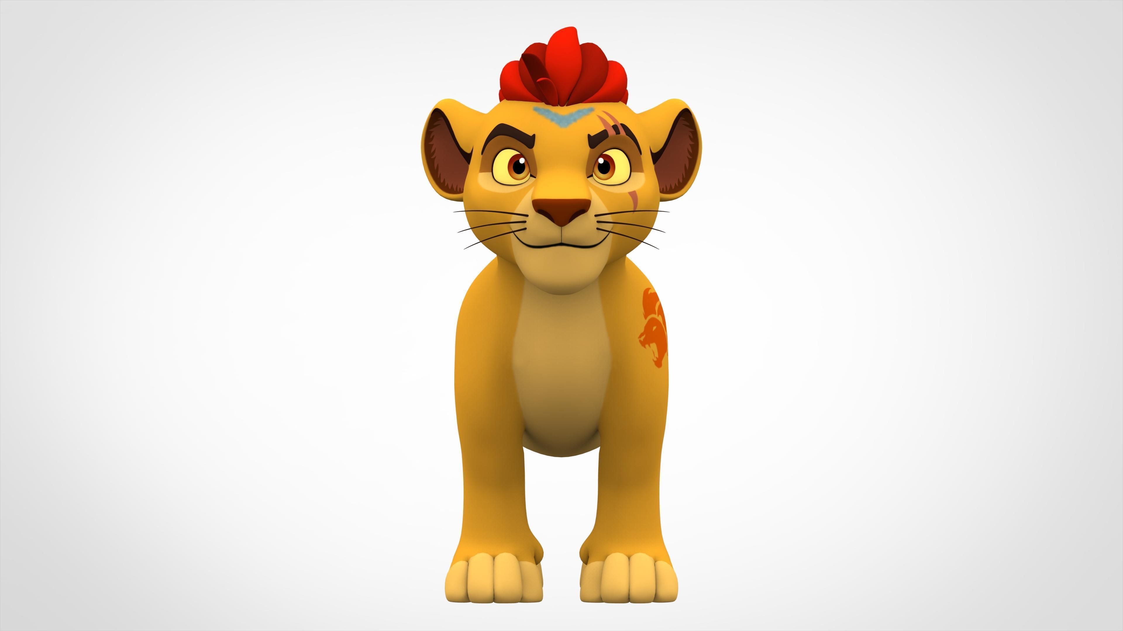 Kion Cub Low-poly 3D model_6