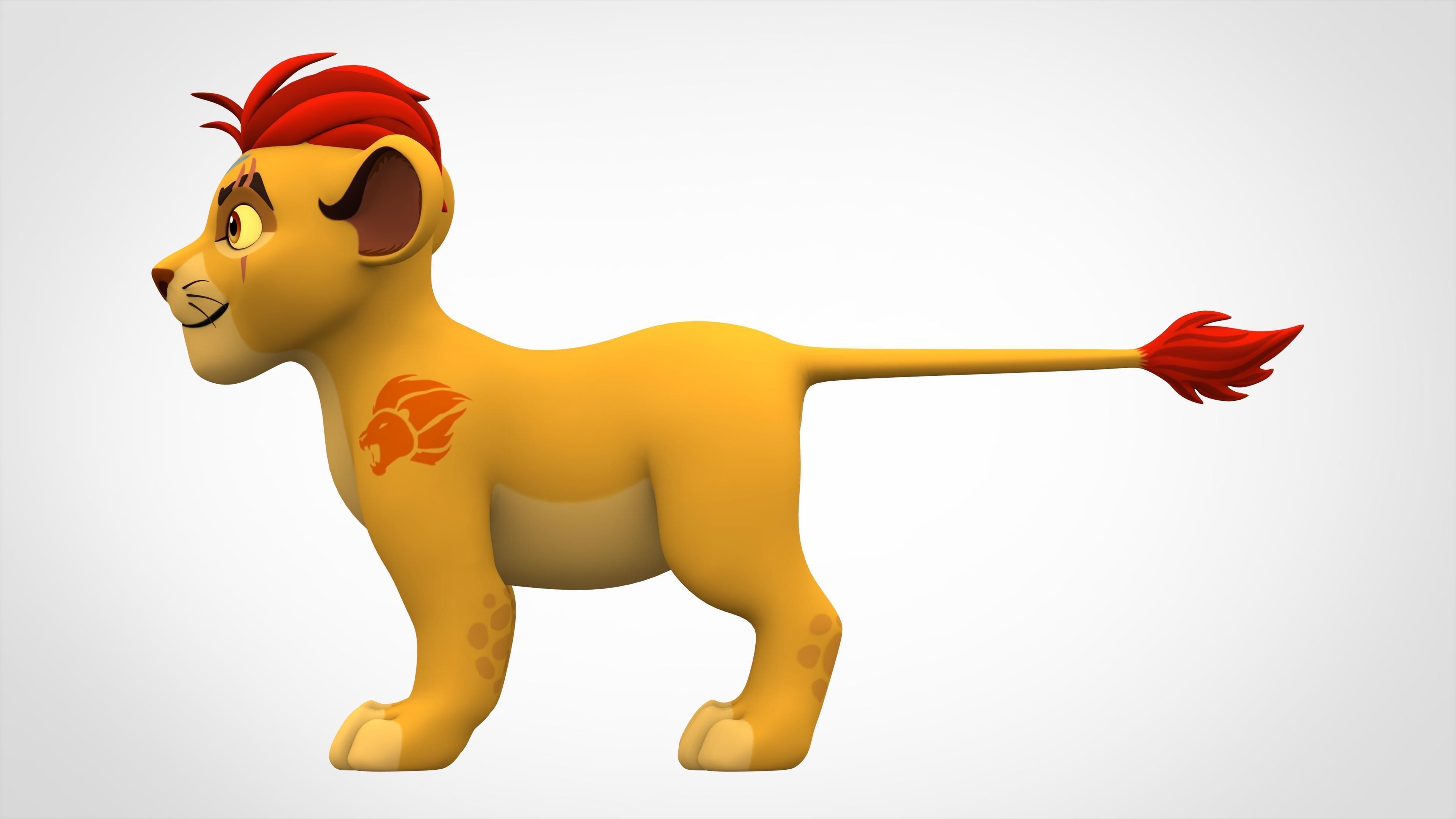 Kion Cub Low-poly 3D model_7