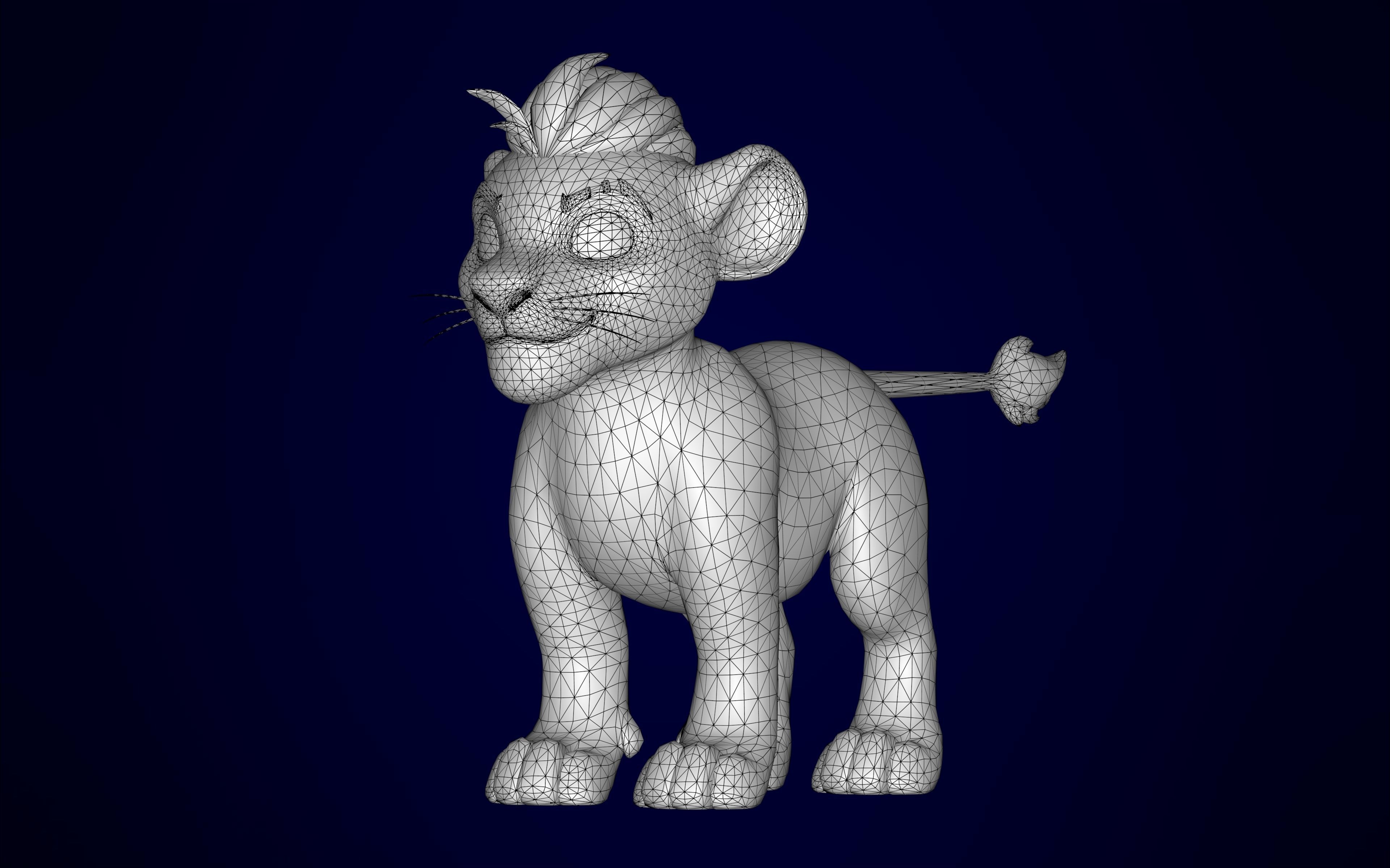 Kion Cub Low-poly 3D model_15