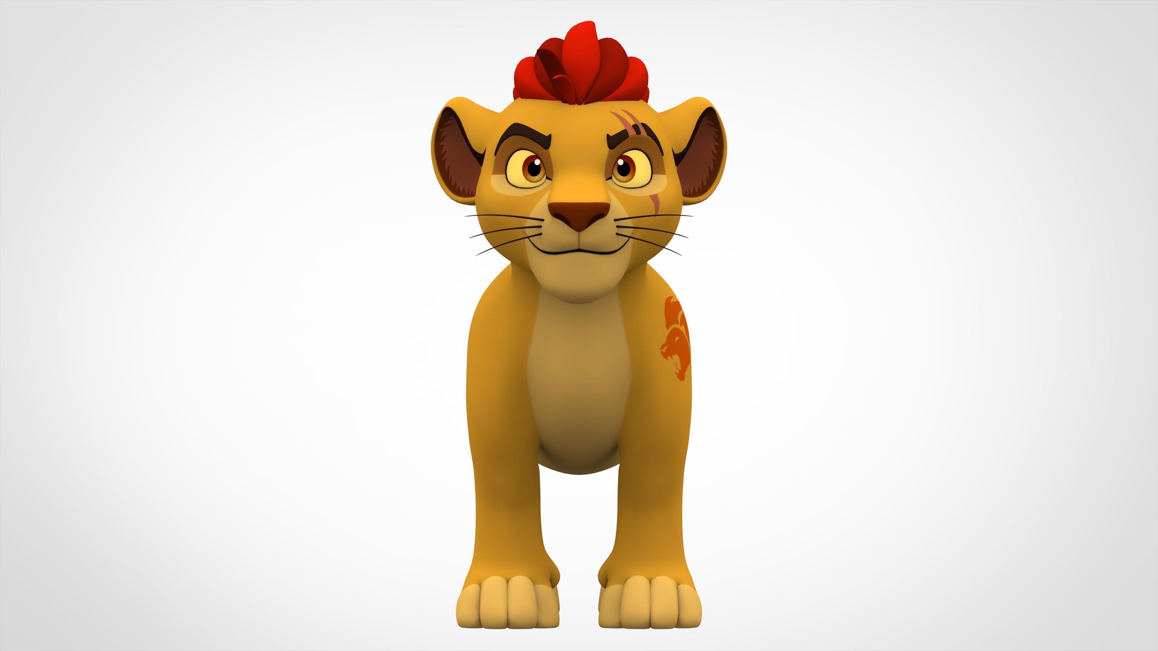 Kion Cub Low-poly 3D model_1
