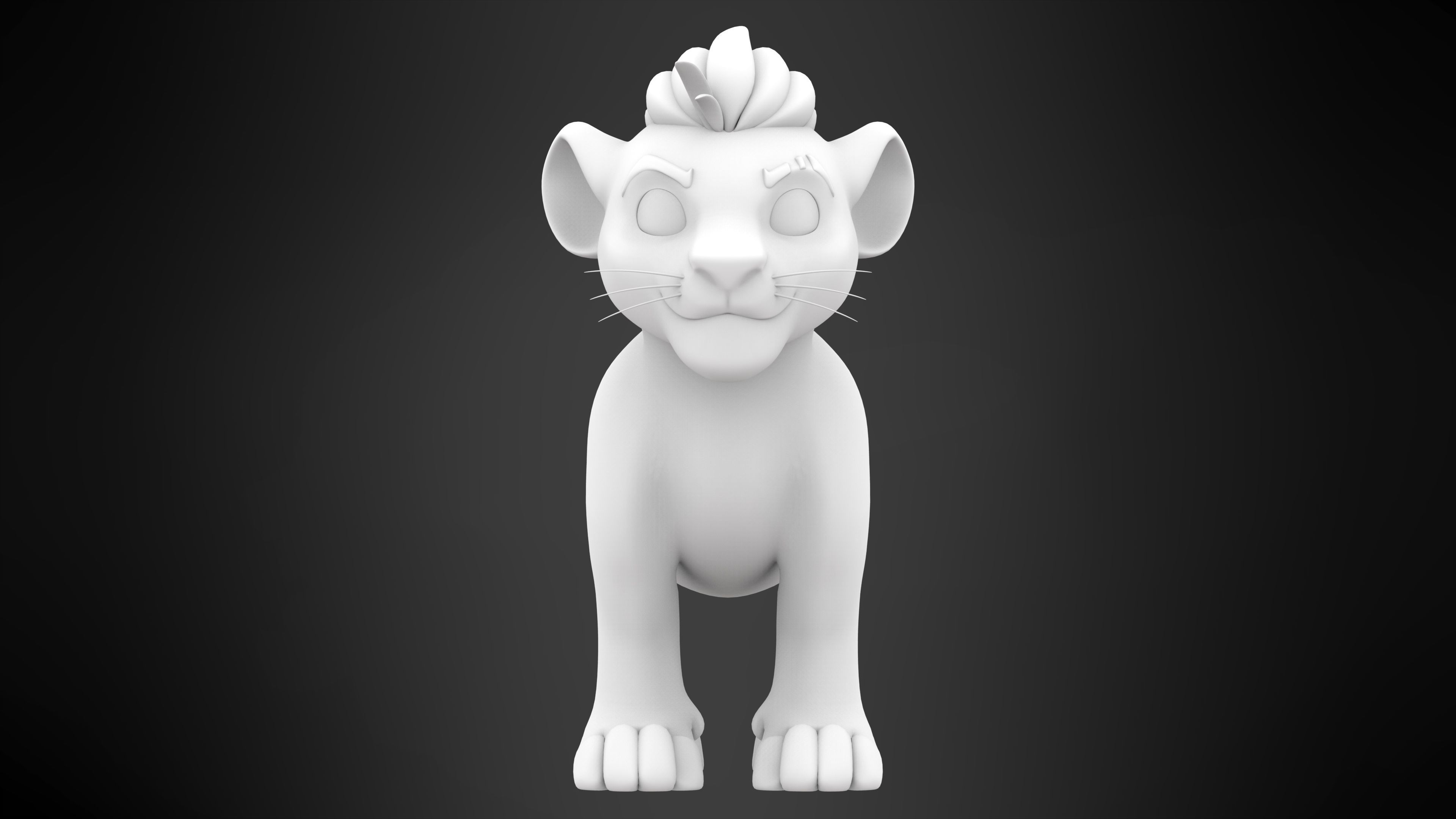 Kion Cub Low-poly 3D model_11