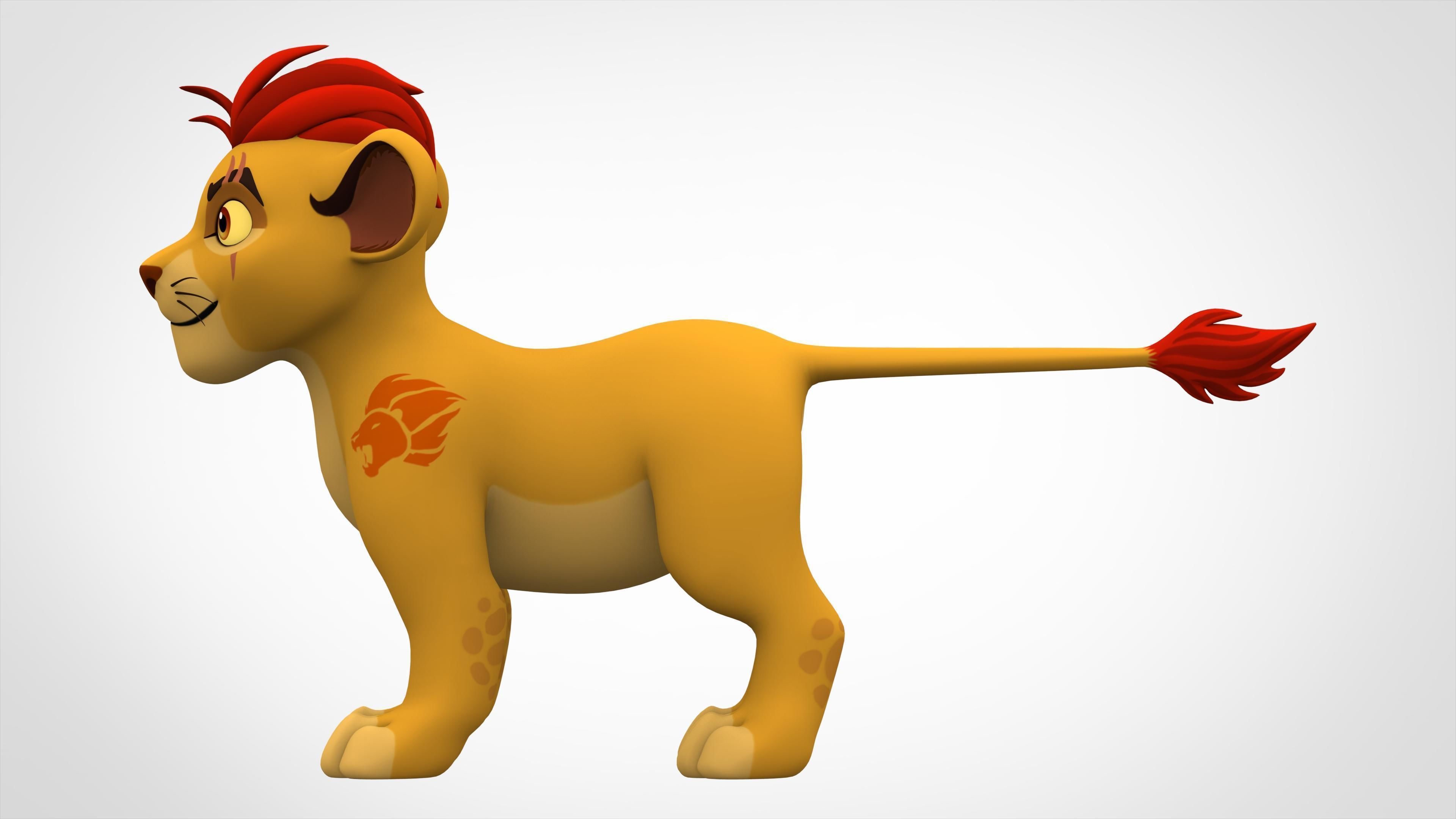 Kion Cub Low-poly 3D model_2