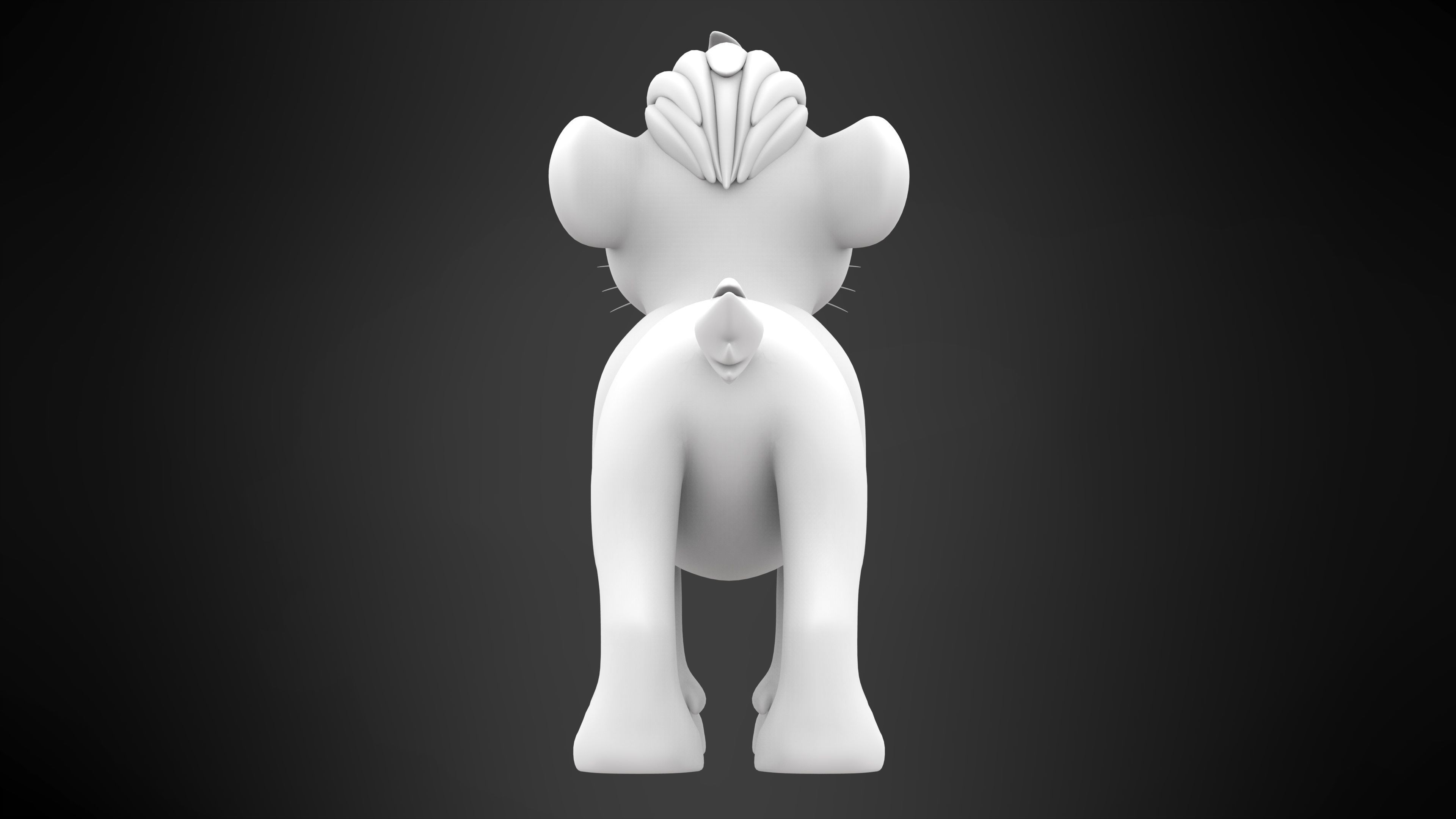 Kion Cub Low-poly 3D model_13