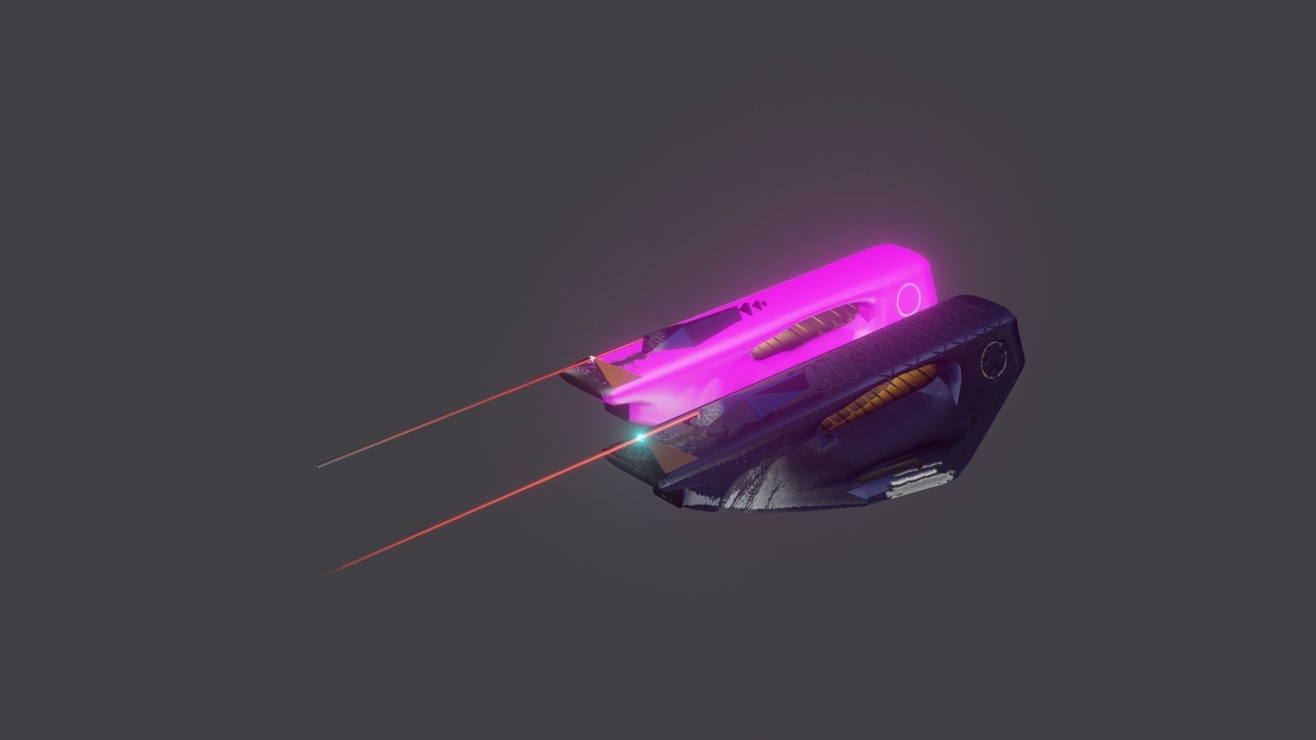 Laser-guided lightning cannon Low-poly 3D model_5