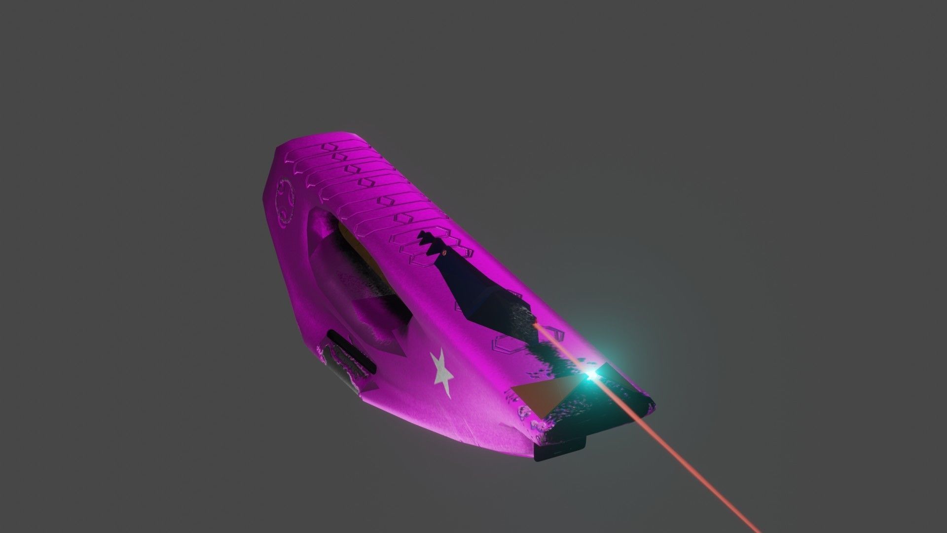 Laser-guided lightning cannon Low-poly 3D model_7