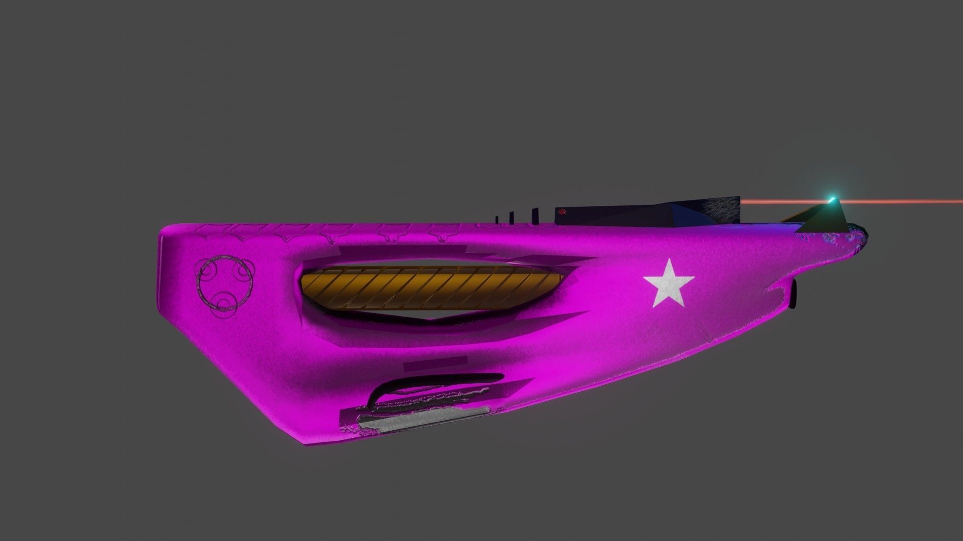 Laser-guided lightning cannon Low-poly 3D model_8