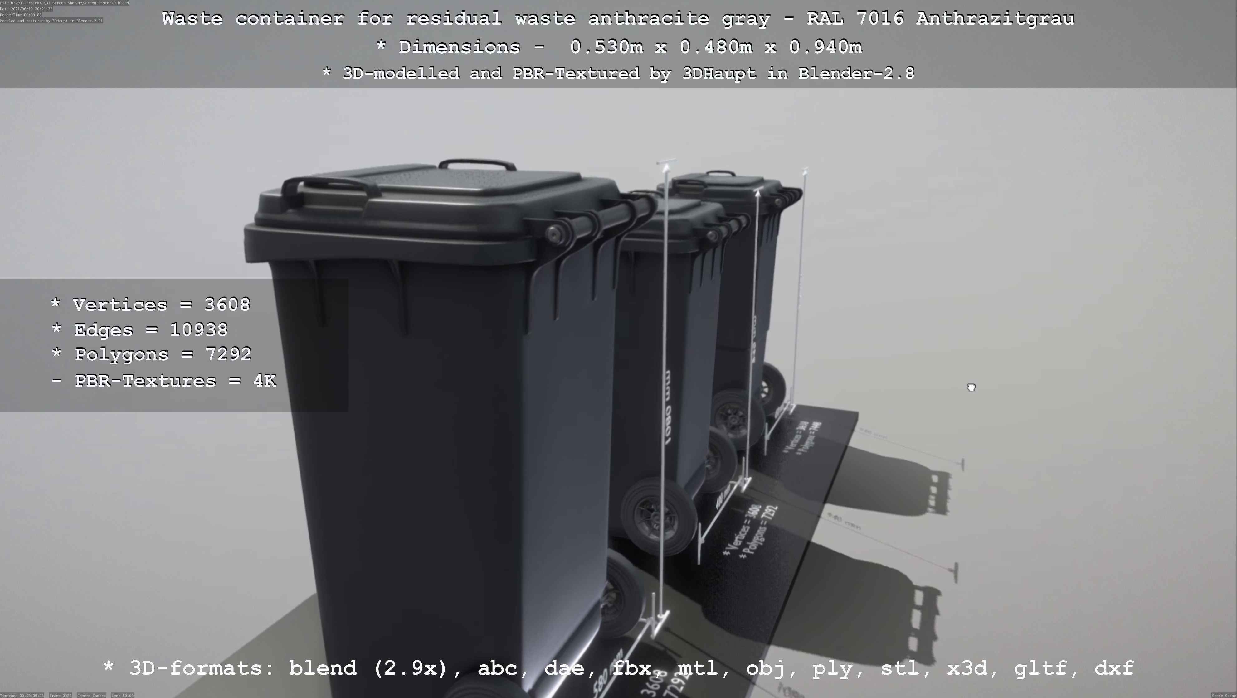 All Waste Containers Low-Poly and Game-Ready 3D Model Collection_14