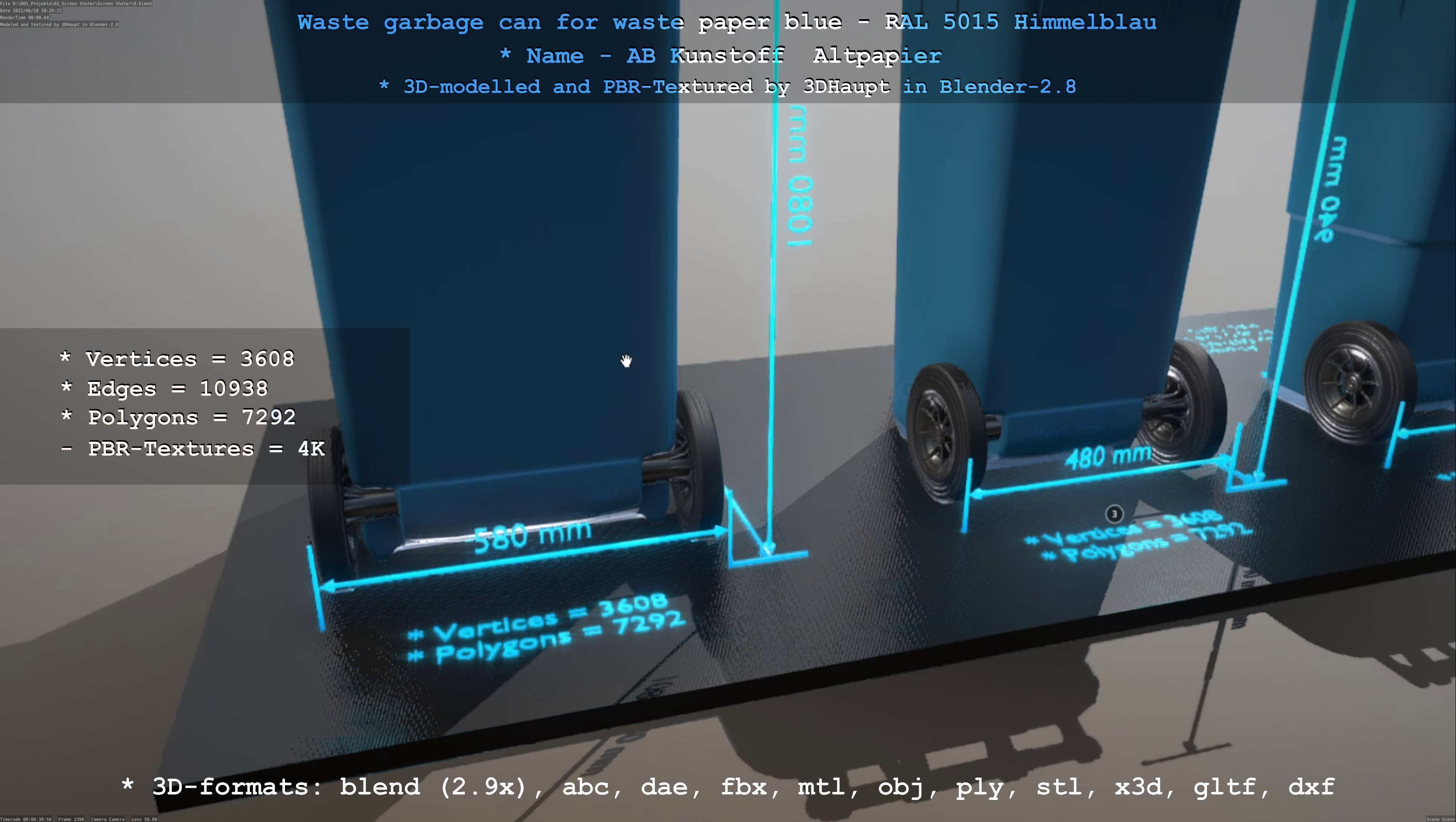 All Waste Containers Low-Poly and Game-Ready 3D Model Collection_91