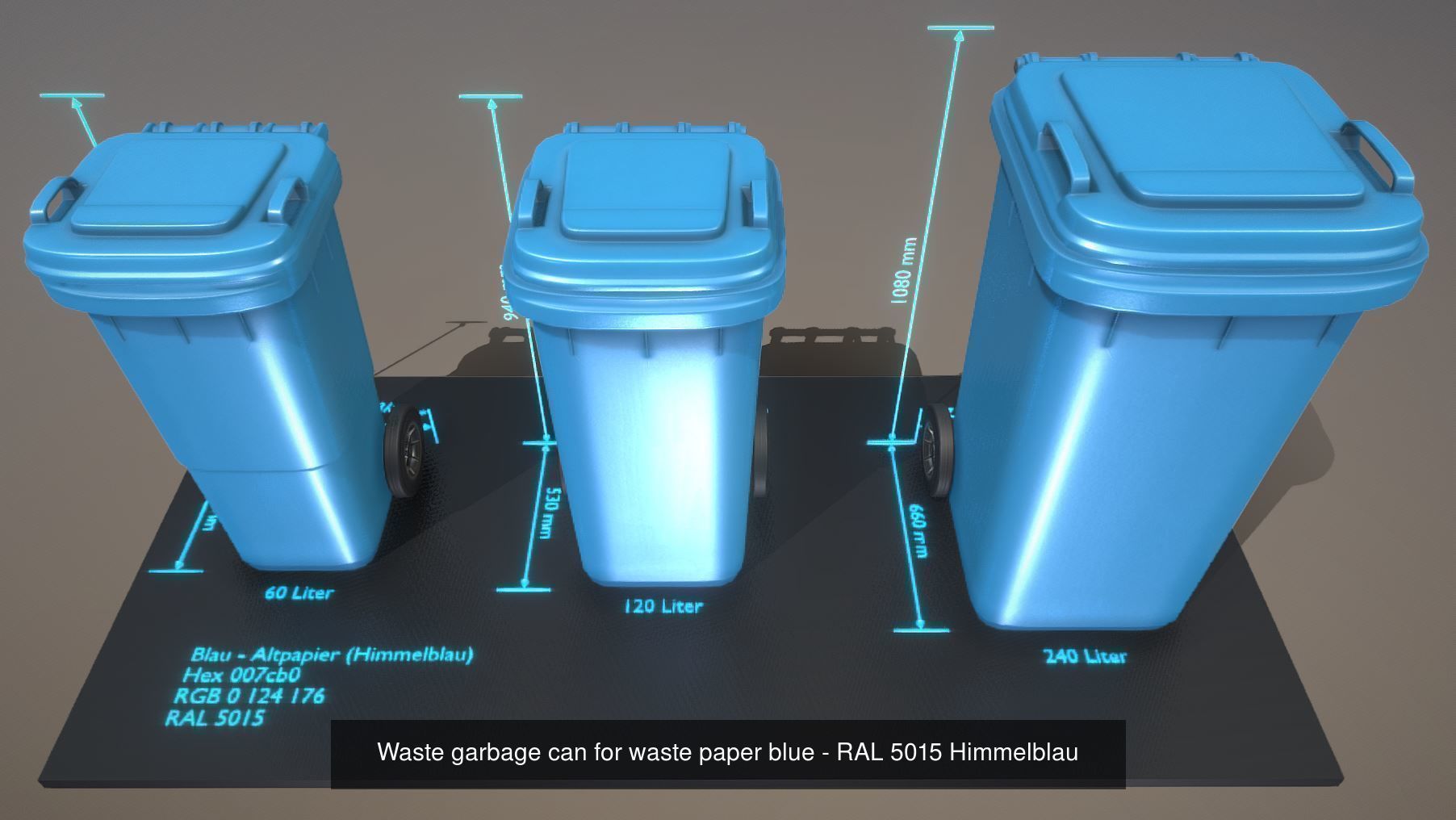 All Waste Containers Low-Poly and Game-Ready 3D Model Collection_11