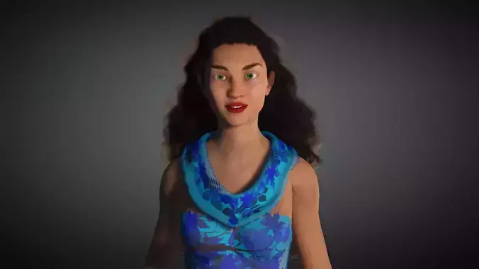 Beautiful Girl with Animation