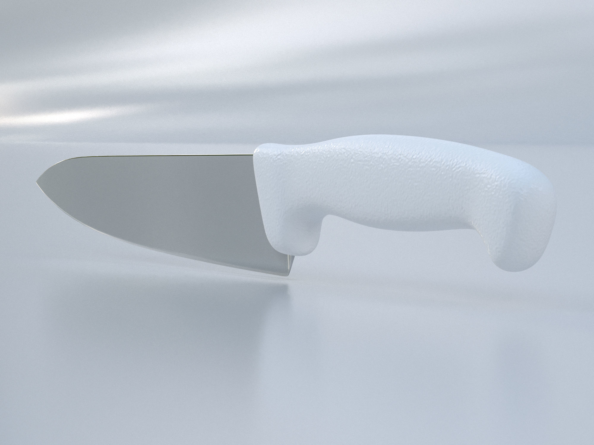 Knife kitchen Low-poly 3D model_4
