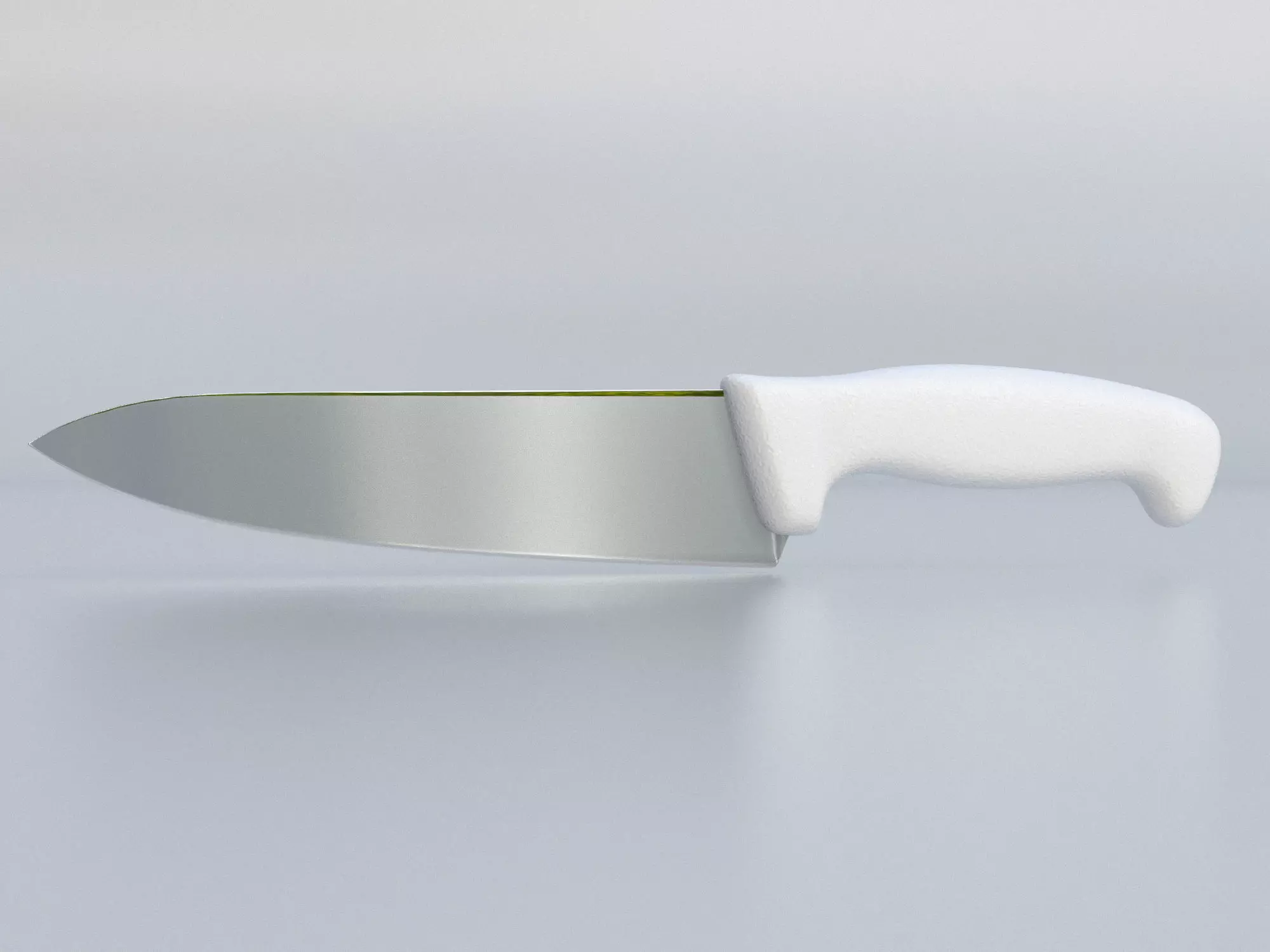 Knife kitchen Low-poly 3D model_0