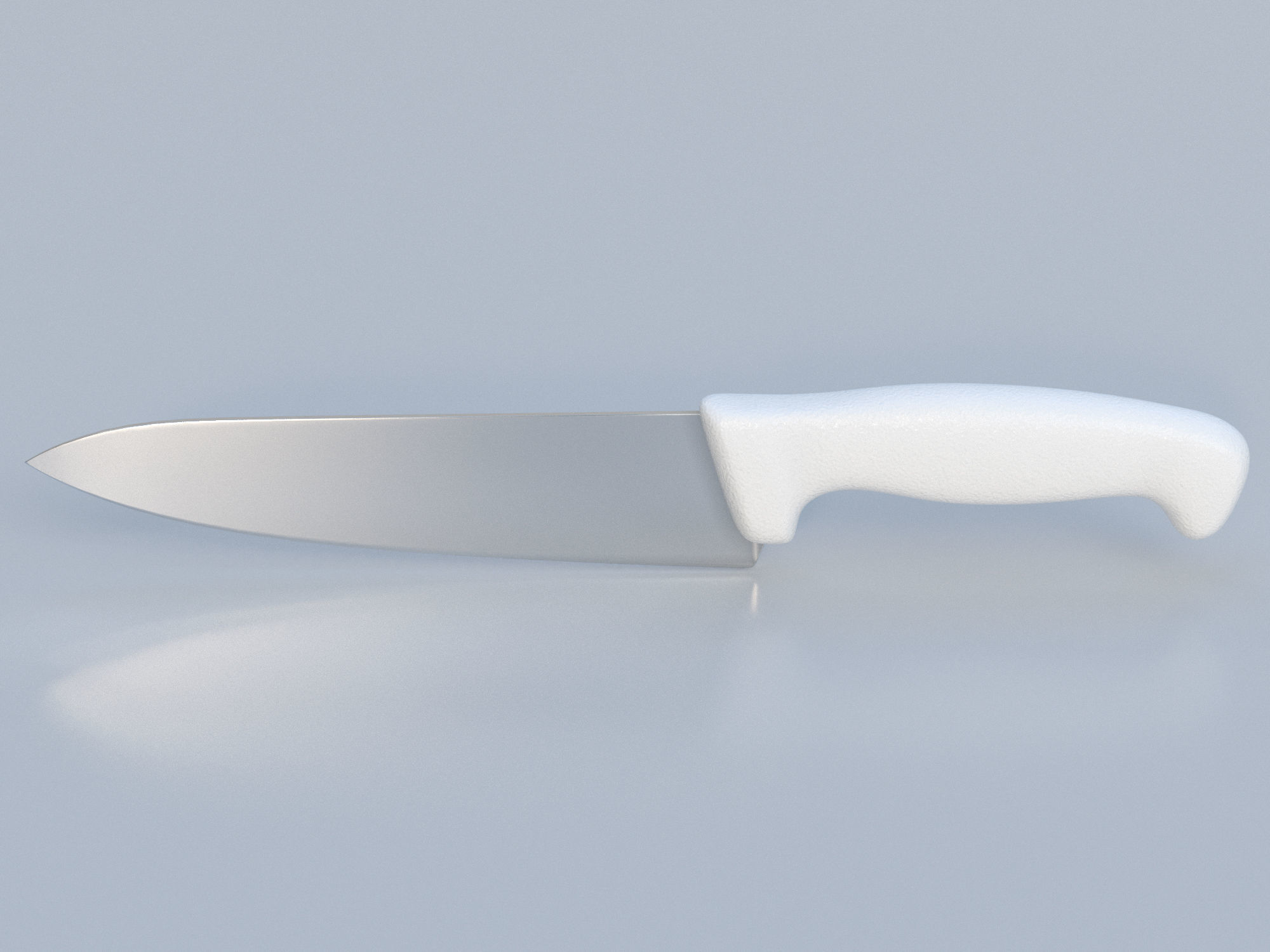 Knife kitchen Low-poly 3D model_2