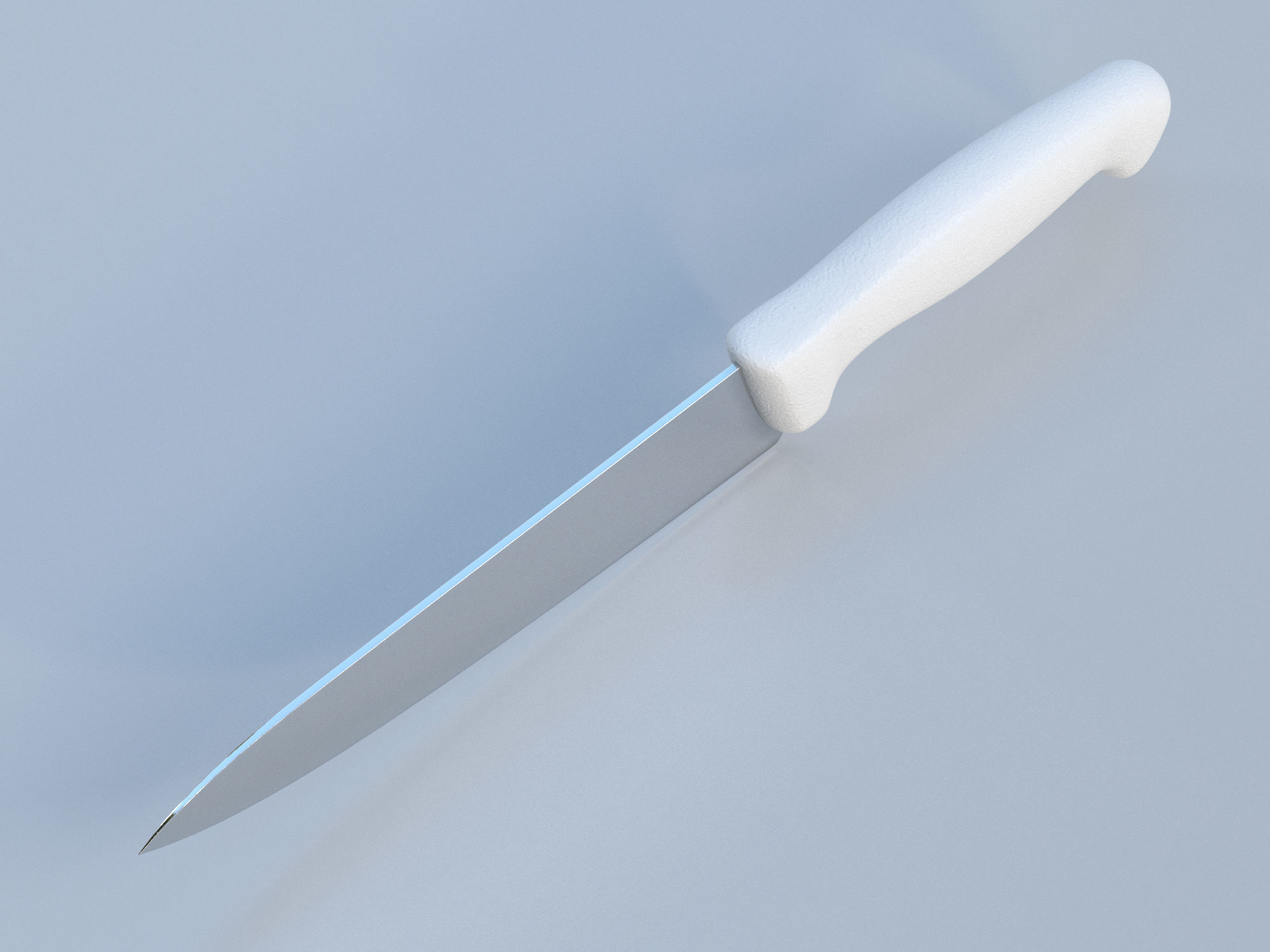 Knife kitchen Low-poly 3D model_3