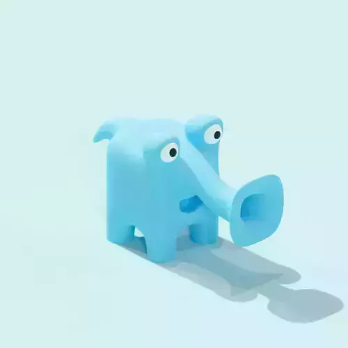 Cartoon Elephant Free 3D model