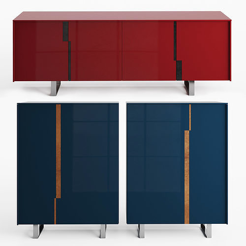Cierre Imbottiti Imperial II sideboard 3D model