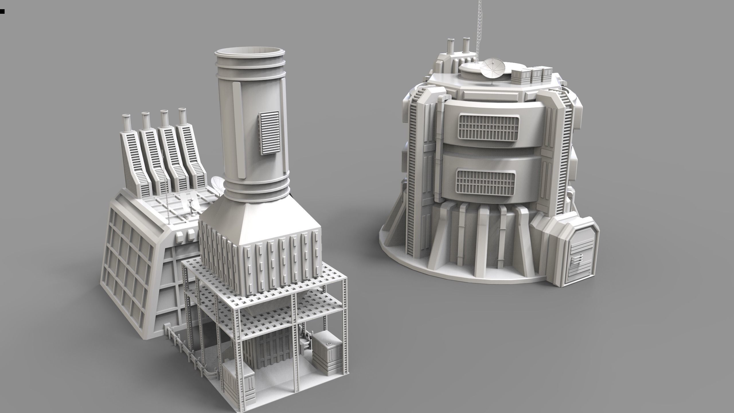 sci fi industrial objects 3D model_16