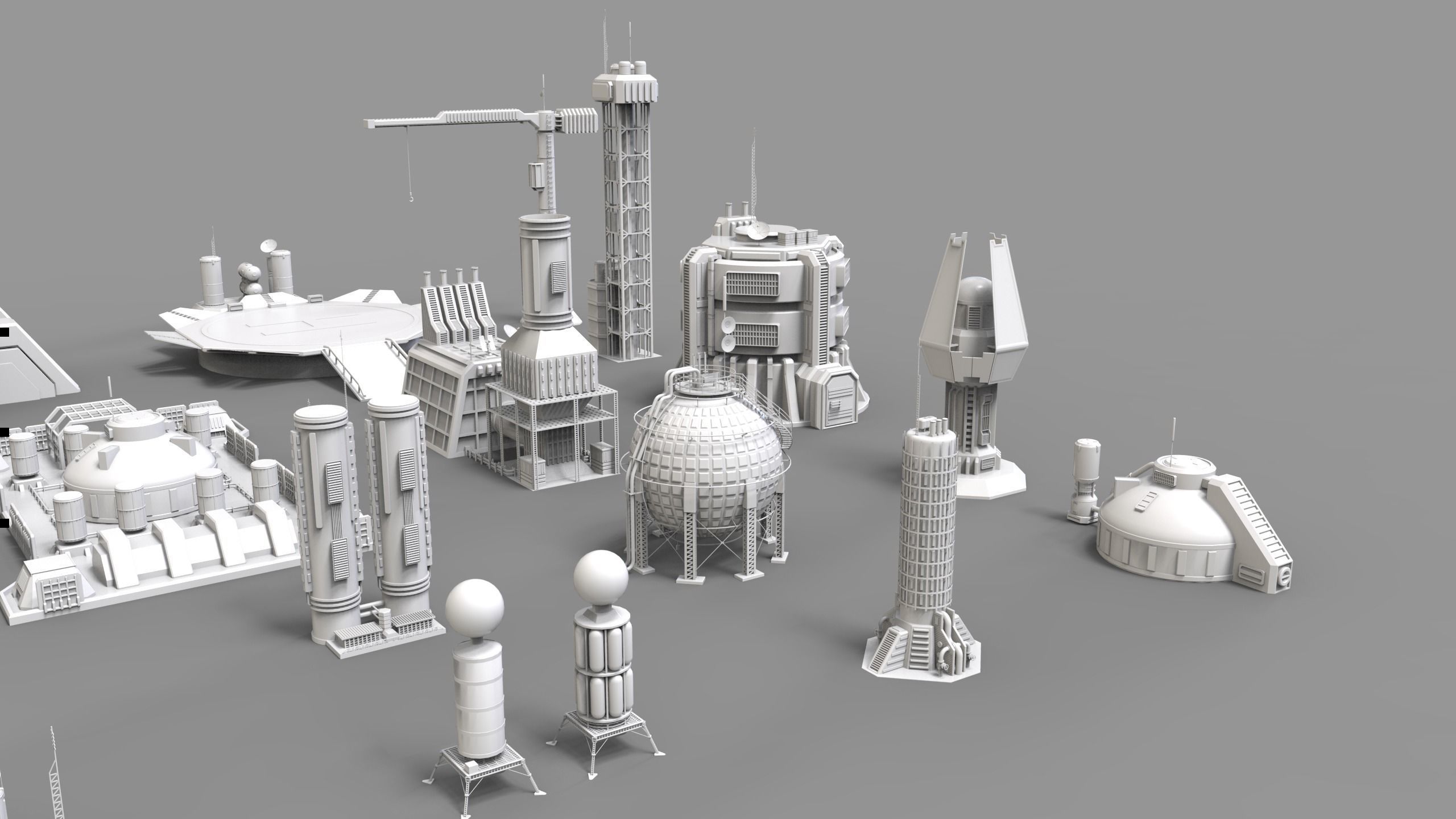 sci fi industrial objects 3D model_6
