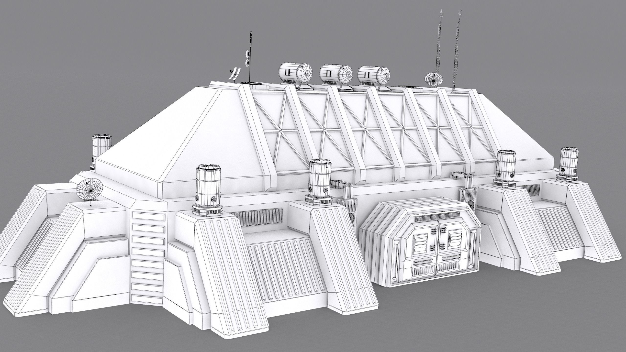 sci fi industrial objects 3D model_9