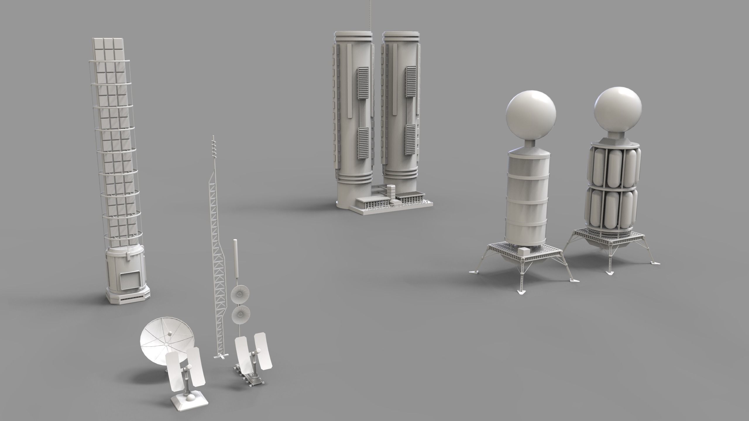 sci fi industrial objects 3D model_20