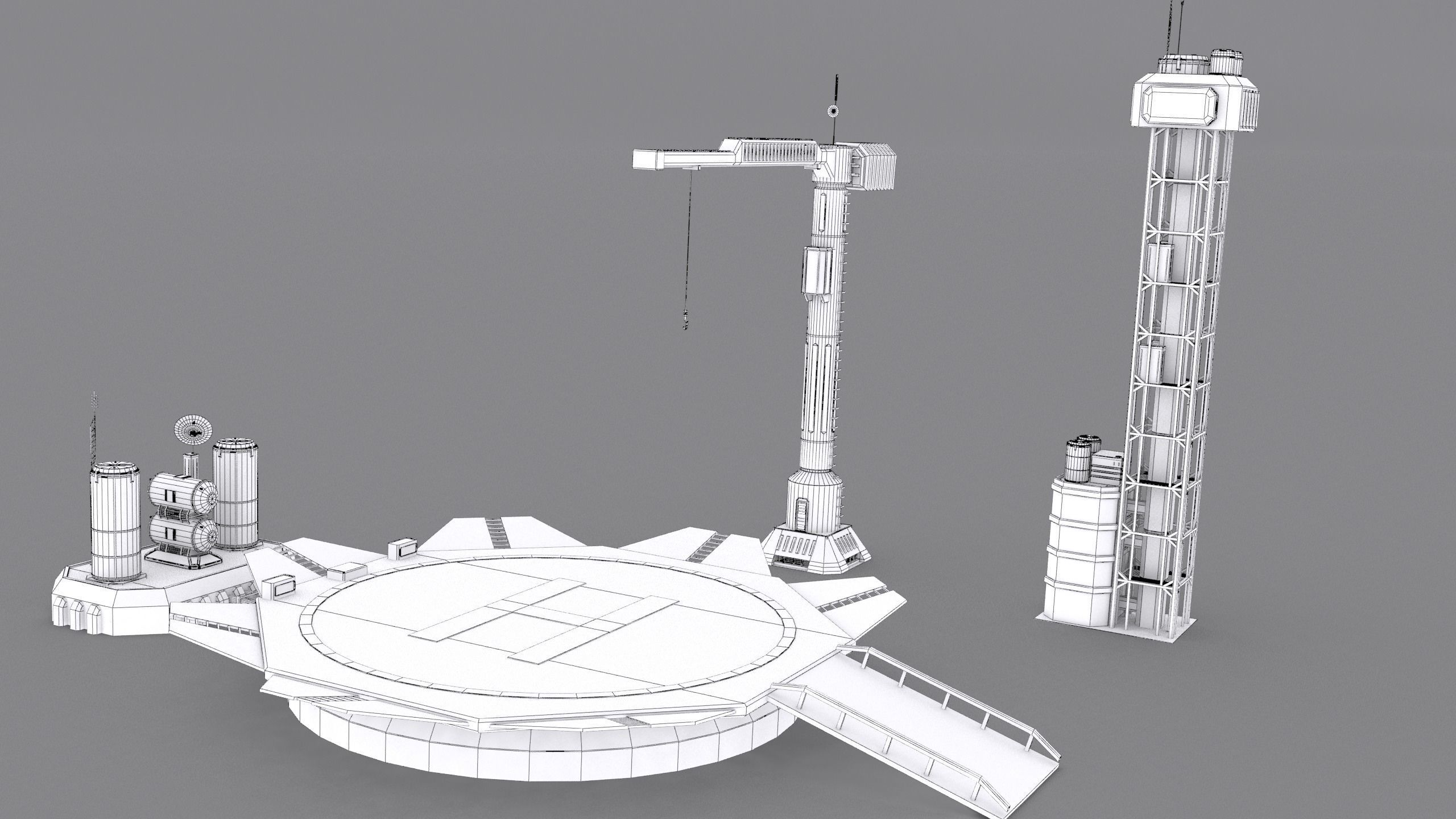 sci fi industrial objects 3D model_15