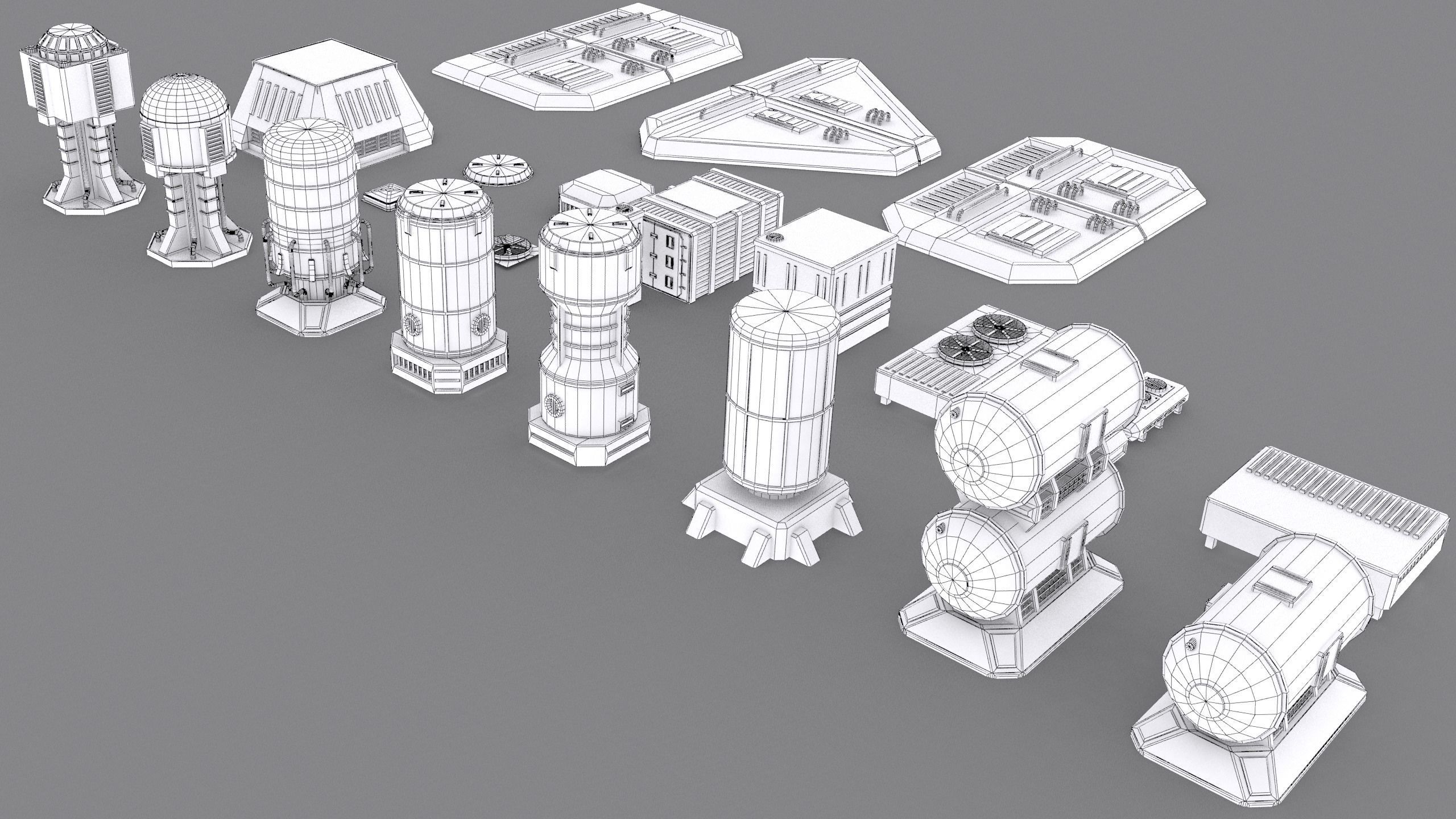 sci fi industrial objects 3D model_23