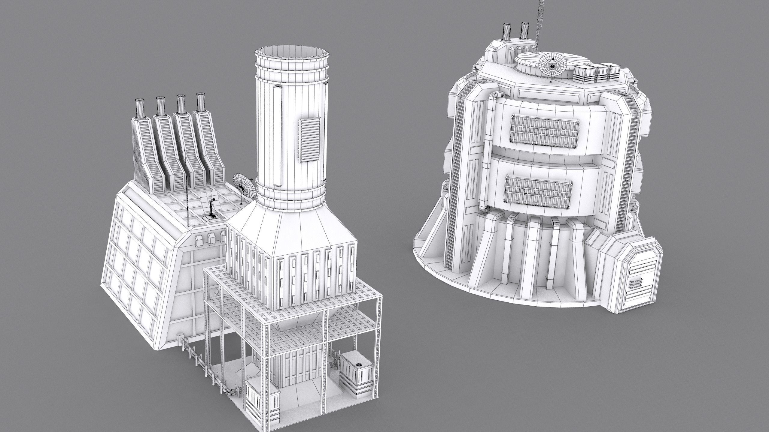 sci fi industrial objects 3D model_17