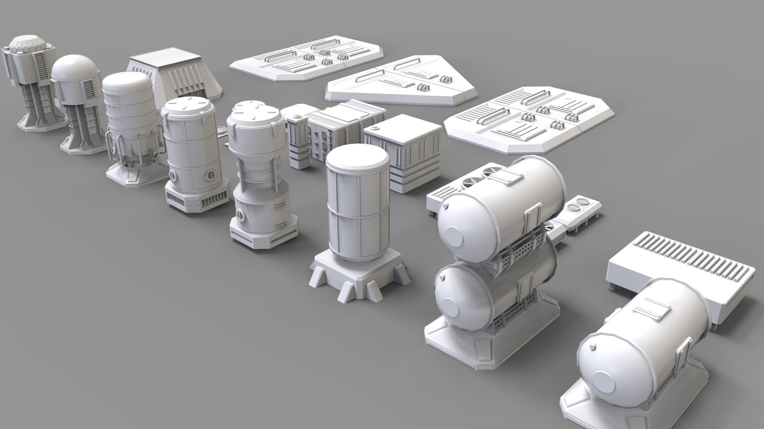 sci fi industrial objects 3D model_22