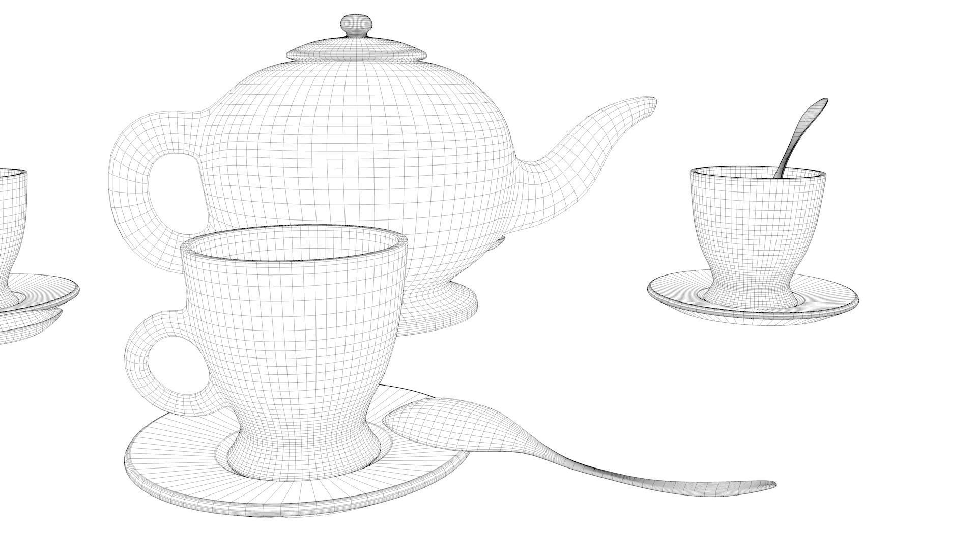 Tea service 3D model_23