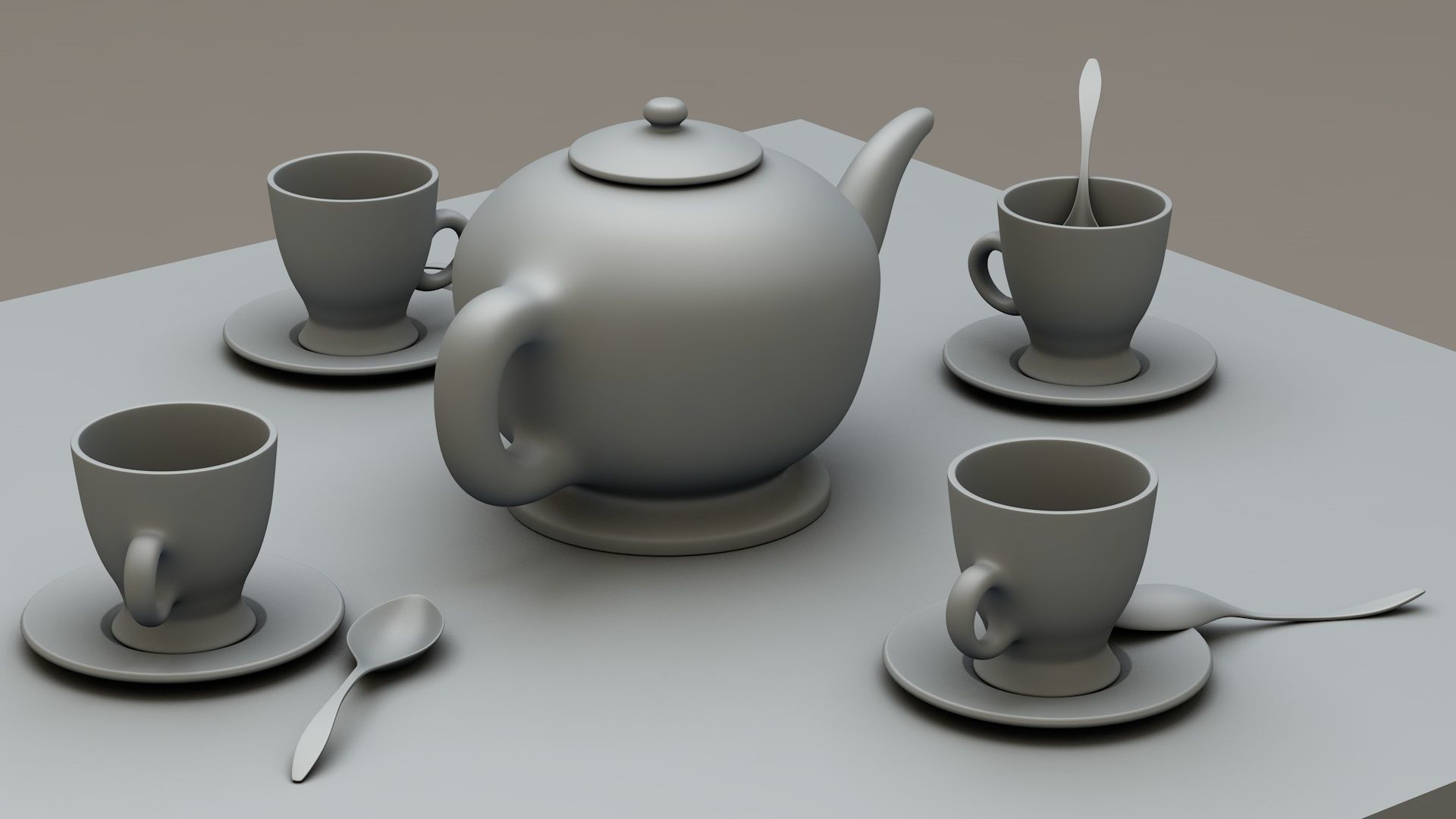 Tea service 3D model_15