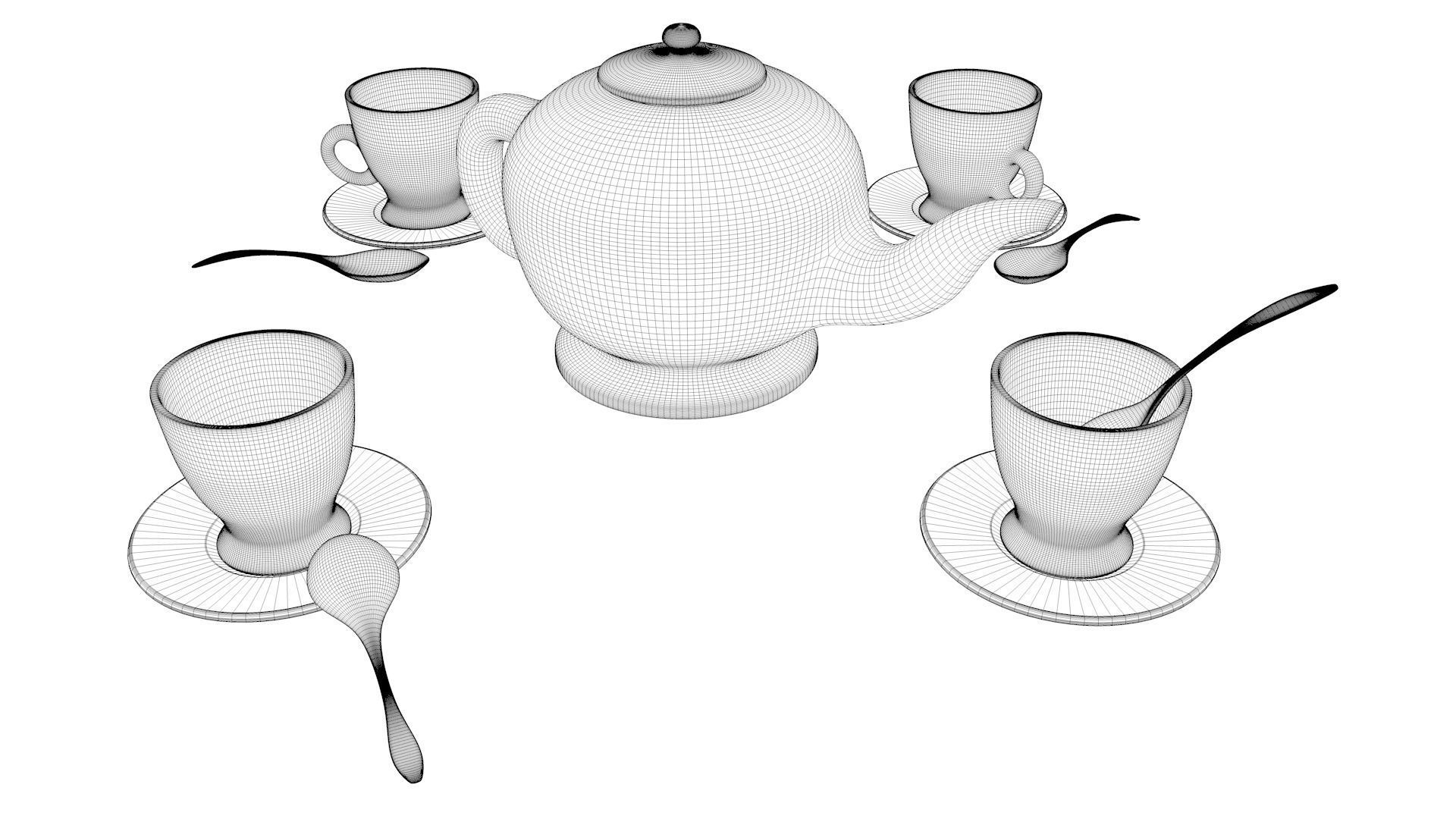 Tea service 3D model_20