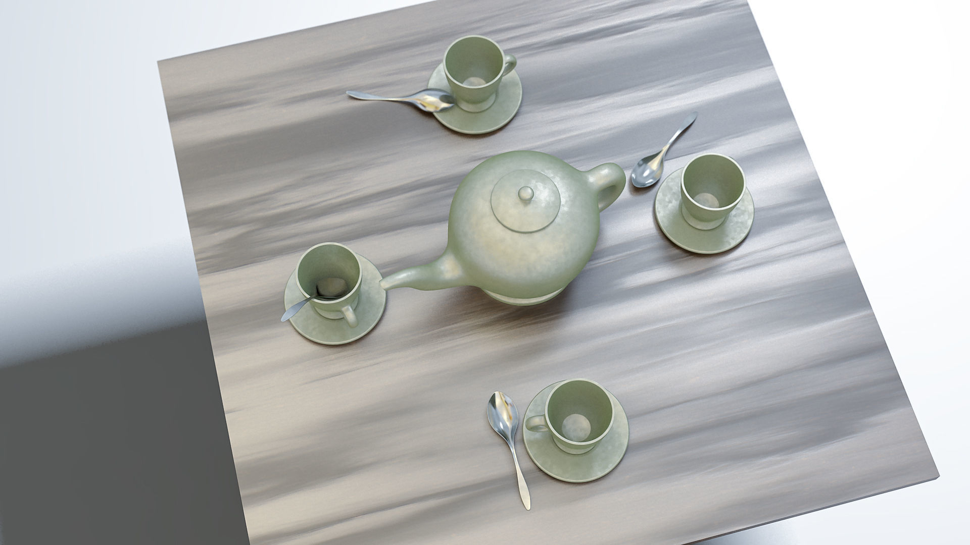 Tea service 3D model_5