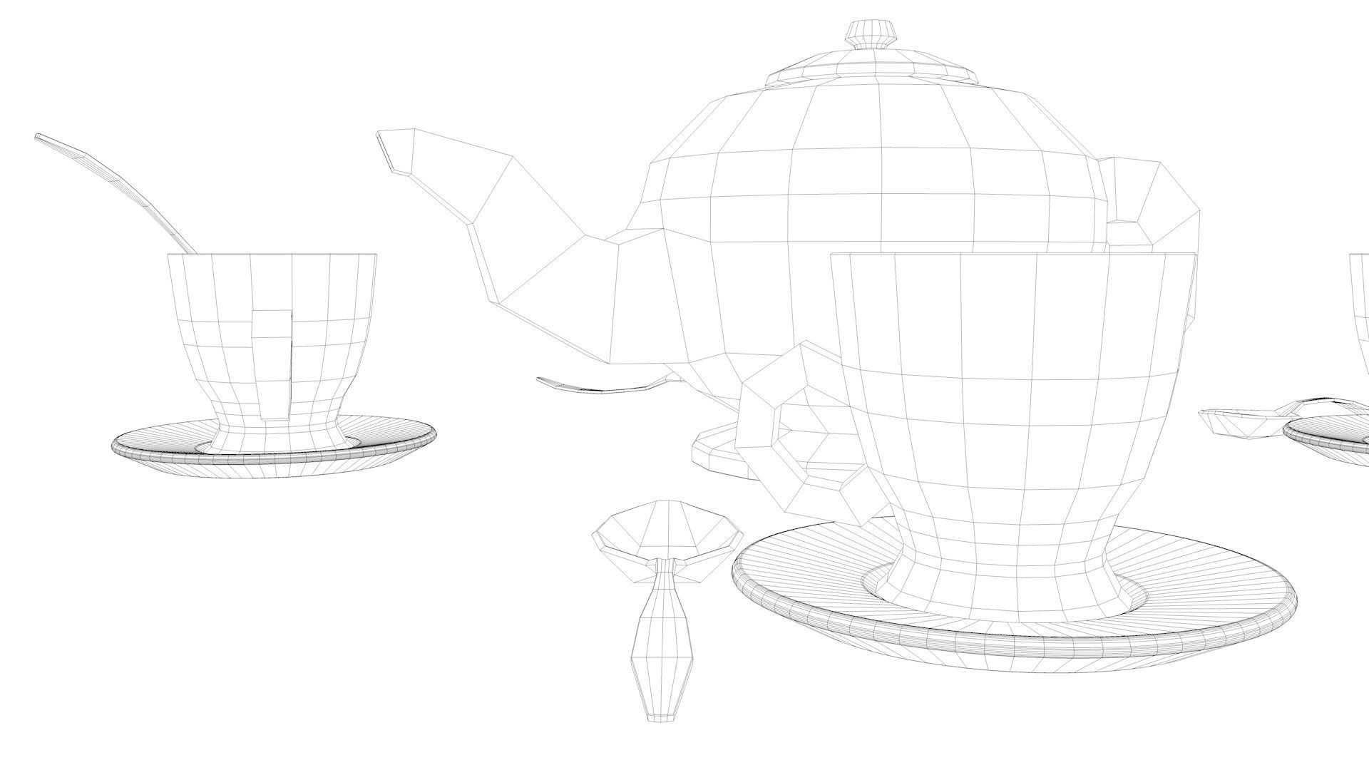 Tea service 3D model_25