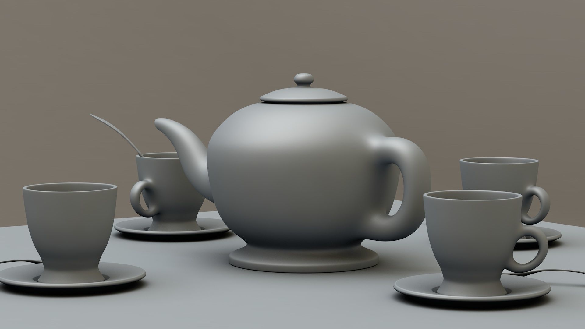 Tea service 3D model_16